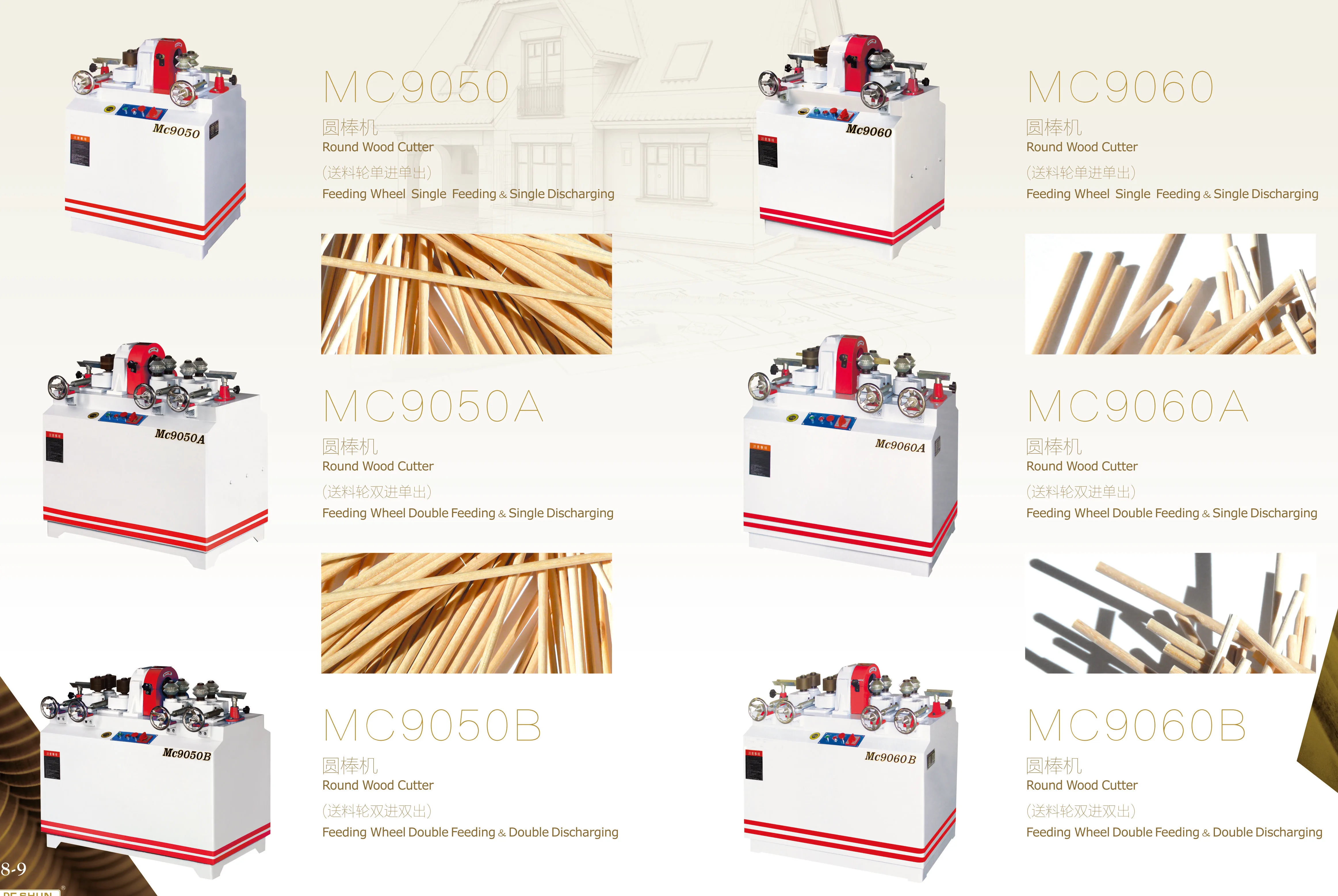 Hot sale mini dowel plug round bar rod chamfering making milling machine tool MC9212