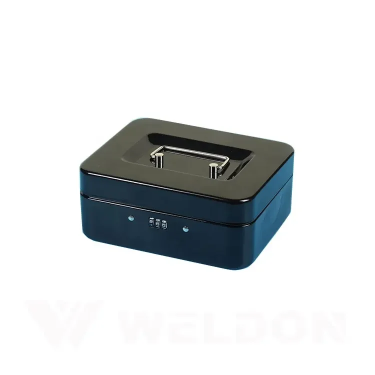WELDON Custom  High Quality  Money Box With Combination Lock or Key Lock Small Cash Box