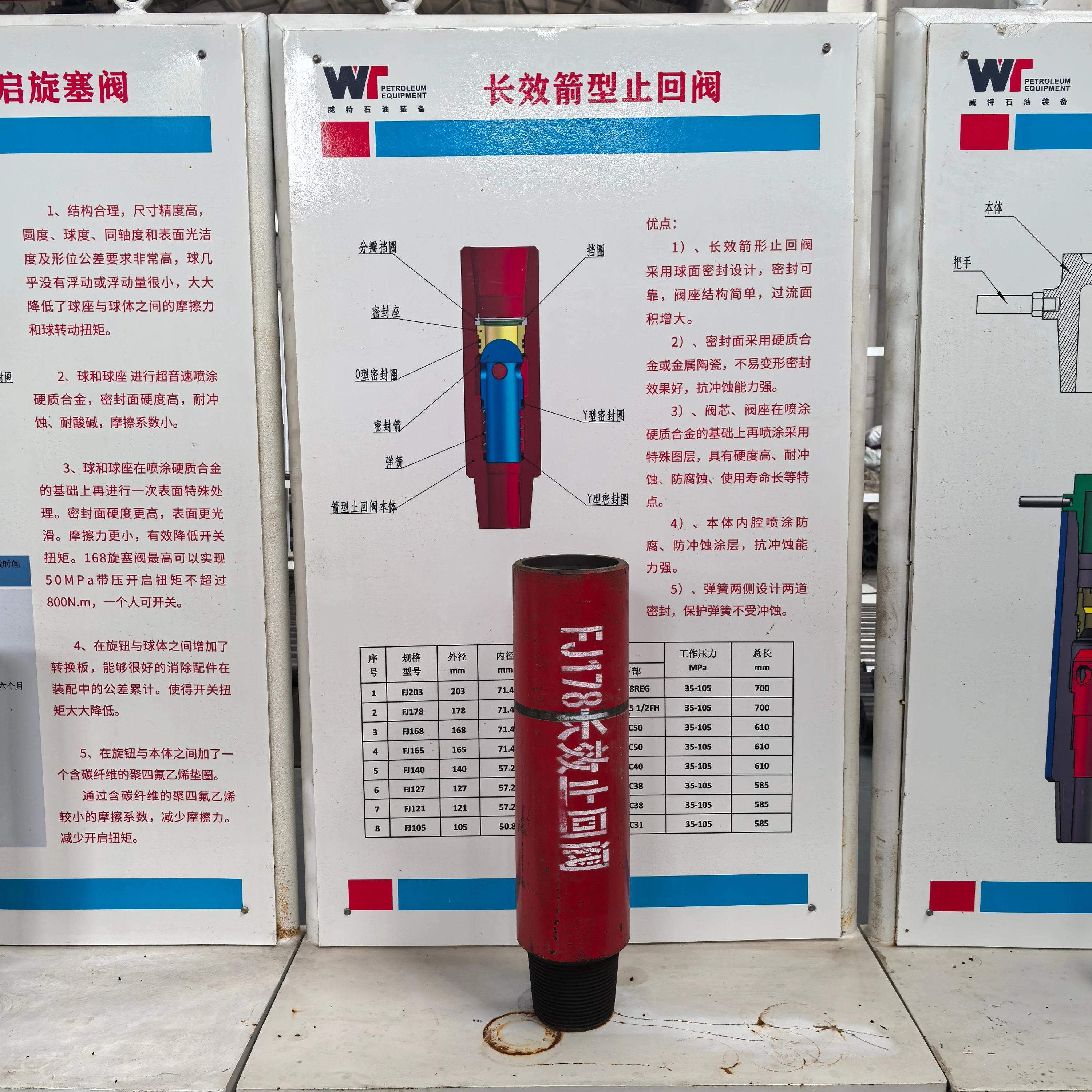 Strong sealing performance Type -Dart Back Pressure Valve