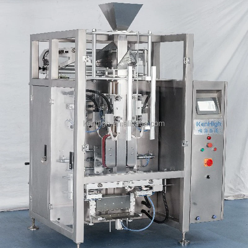 High Quality Automatic Maize Puff Red Dates Gummy Candy Dried Fruit Stand-up Pouch Quad Seal Packaging Machine