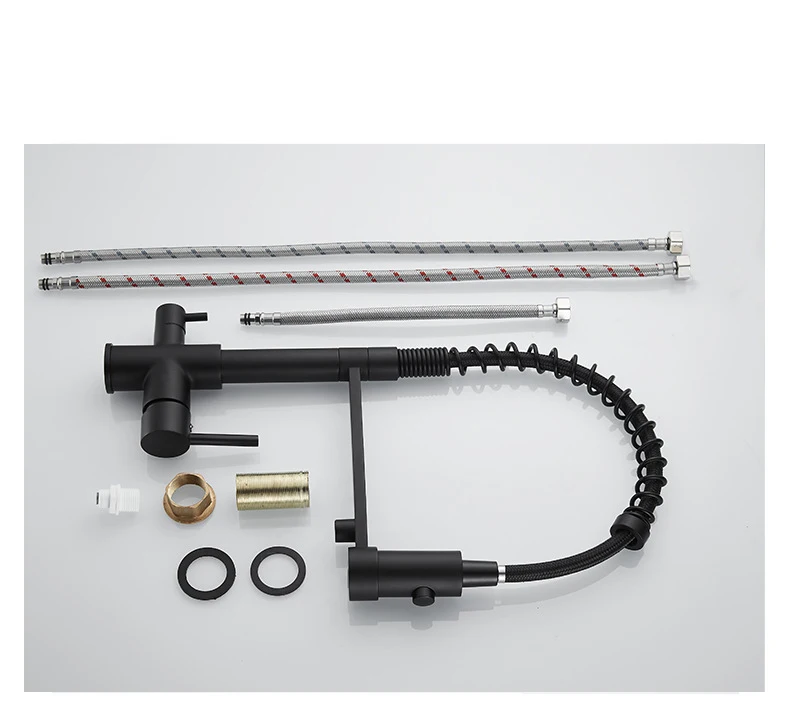 brass hot cold 3 way kitchen mixer faucet water purifier household for pull out kitchen faucet water filter kitchen sink mixer