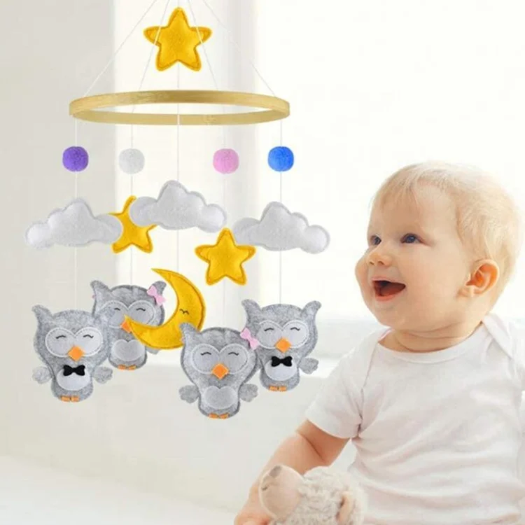 Австралийские животные мобильные телефоны для малышей из австралийского войлока деревянные детские вешалки