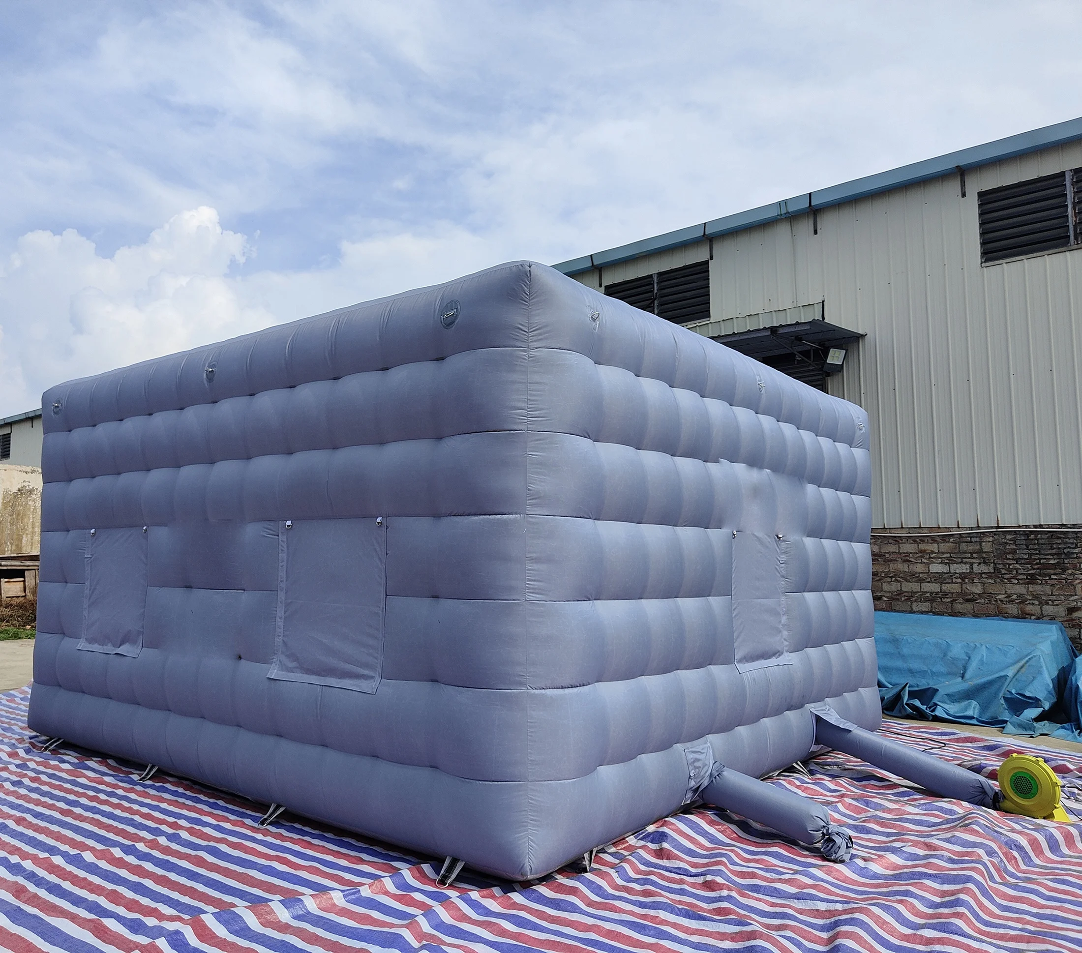 Inflatable Party Outdoor Marquee Wedding Tent Black Inflatable Cube Marquee Camping Canopy Party Event Trade Show Tent