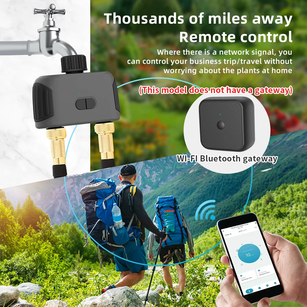 New Arrivals SGW02 Waterproof Wifi Garden Timing Irrigation Automatic Watering Device Flower Watering Controller