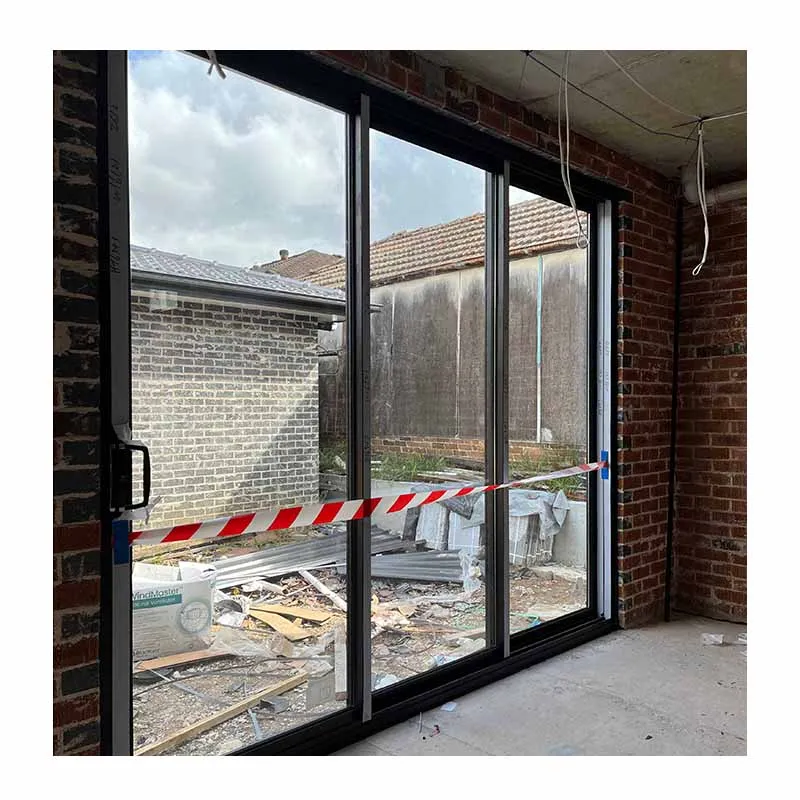 As2047 Commercial Doors Double Glazed Sliding Glass Doors Double French Veranda Residential Aluminum Stacking Sliding Doors