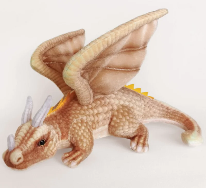hot selling simulation flying dragon plush toy lifelike plush winged dragon stuffed animal toy