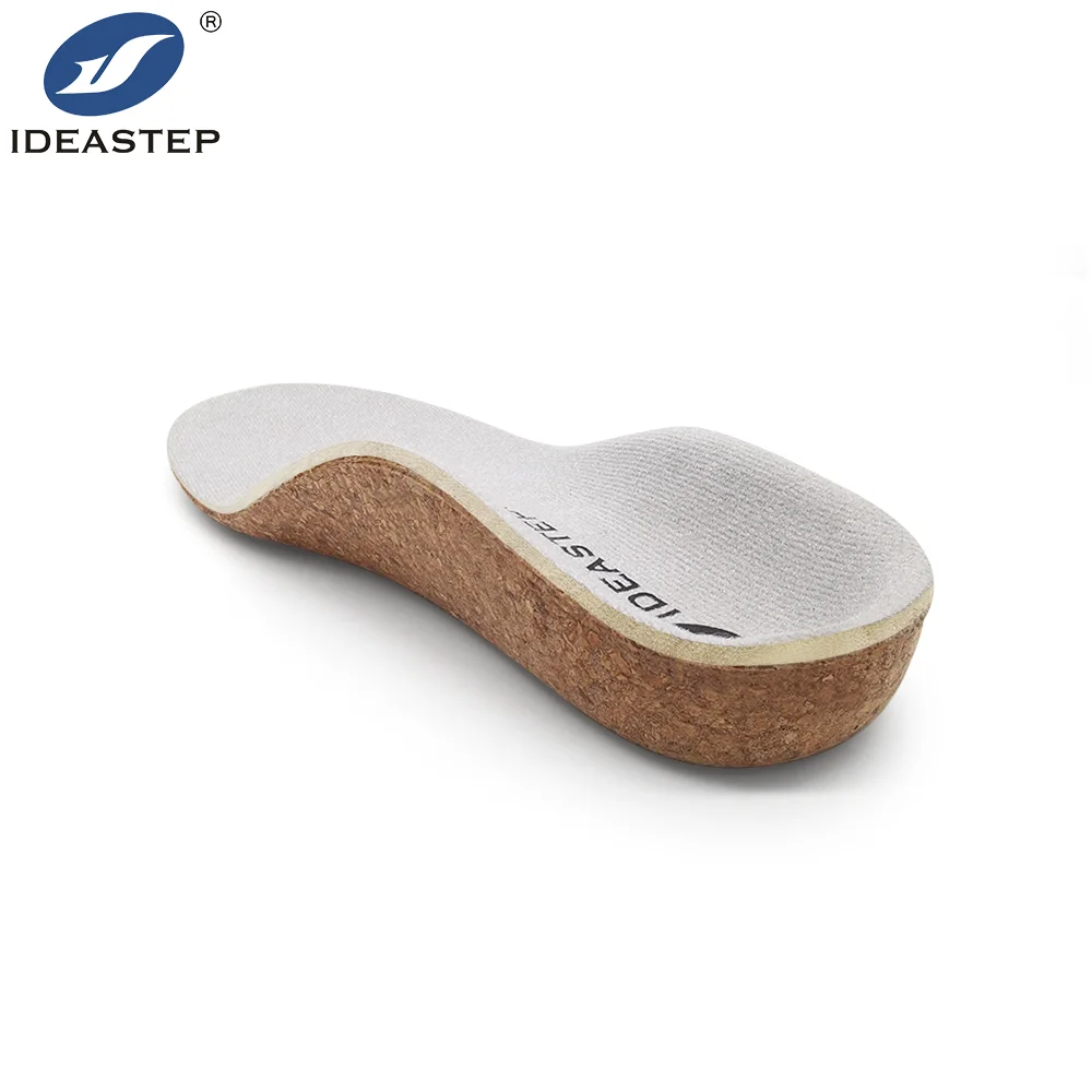 Factory Eco-friendly Sweat Absorption Breathable Cork Insole Natural Recycled Shoes Insert Silicone Pads Anti-slip for Soccer Sp