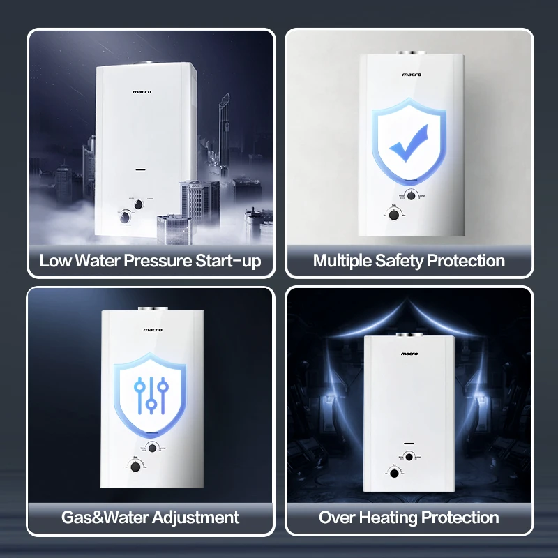 Winter Hot Seller custom gas water heater  low water pressure water parking heater