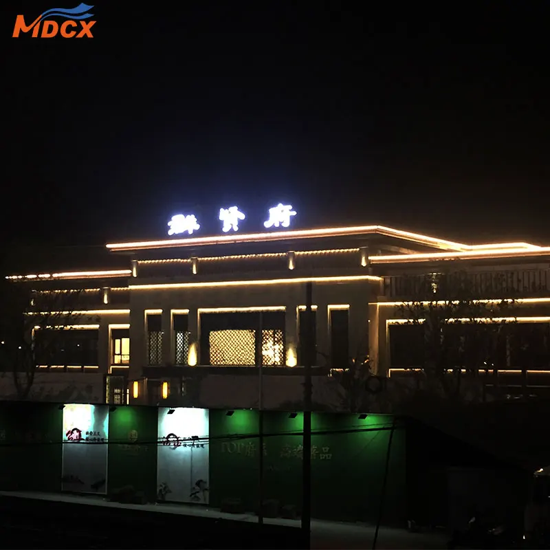monochrome 3000k warm white tube light led wall facade light