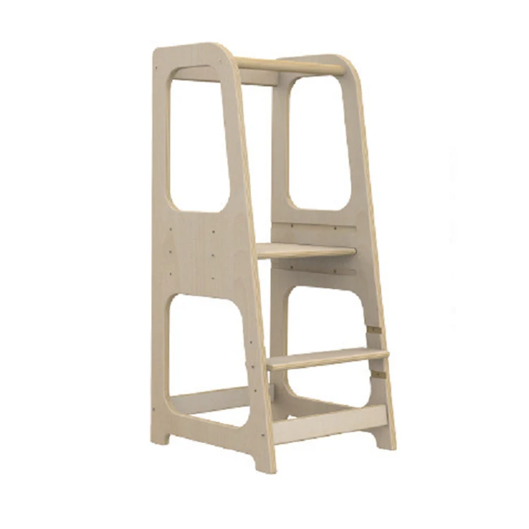 Kids Montessori Furniture Kitchen Helper Step With Children Stool Adjustable Wood Foldable Learning Tower