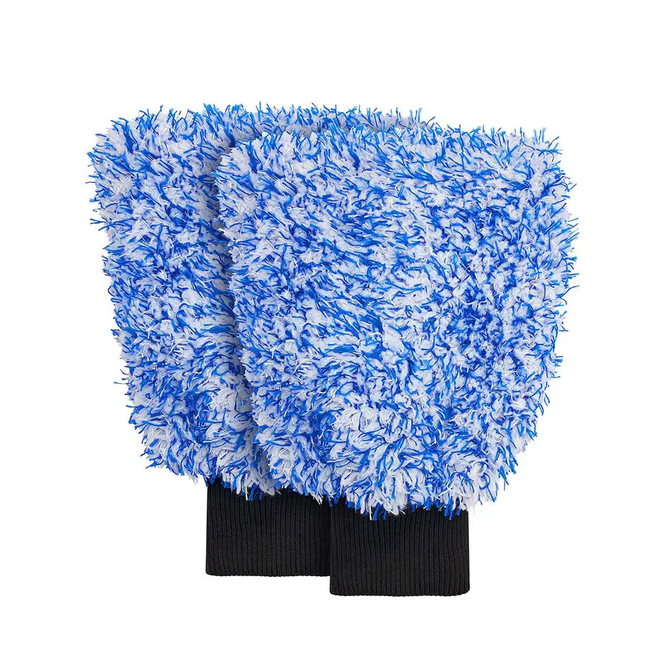 microfiber soft absorption sponge glove cleaning beauty polishing car wash mitt