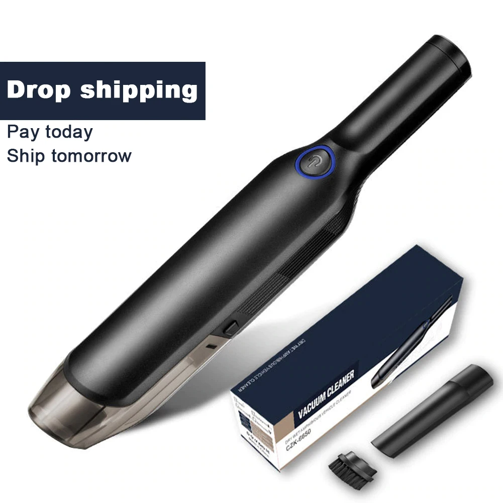 
Dropshipping Handheld Wireless Rechargeable Cyclone Suction Mini Vacuum Cleaner Cordless Wet Dry Auto Portable for Car And Home 