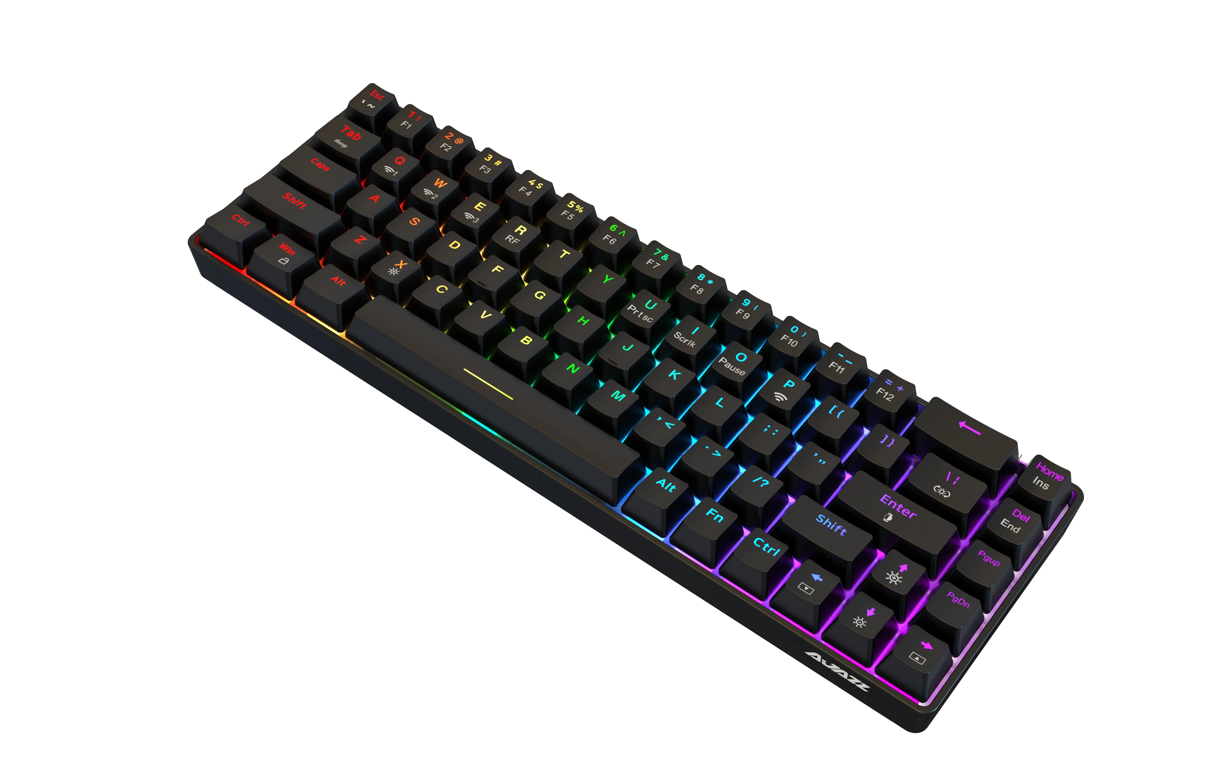 AJAZZ K685T Wired/Wireless 5.0 Mechanical Keyboard 65% Compact 68 Keys RGB Backlit Type-C Gaming/Office Keyboard for PC/phone