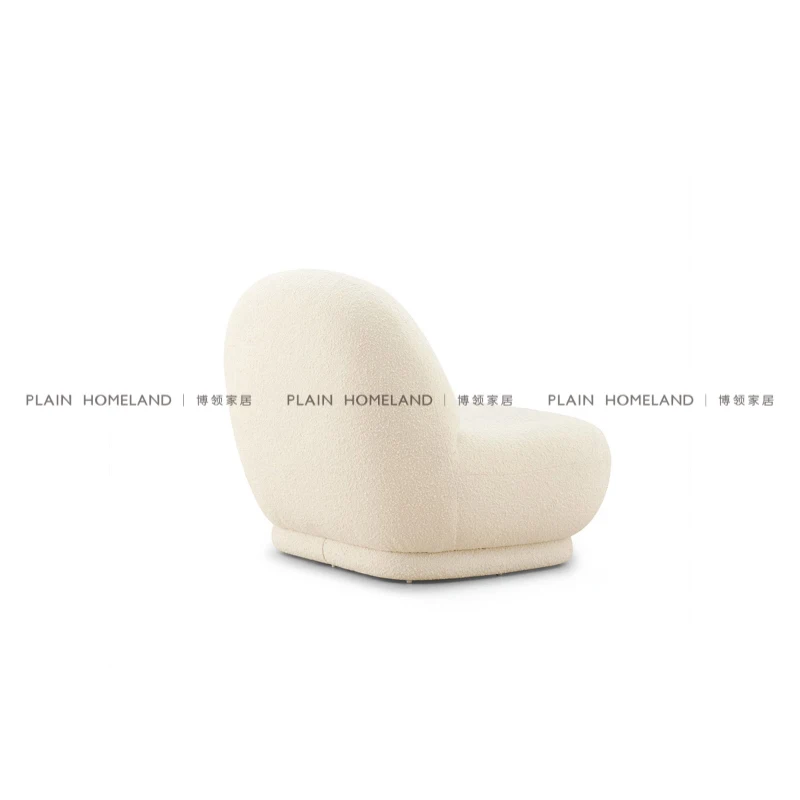 Lamb Velvet Suede Boucle Modern Fabric High Fashion Home Furniture Chairs Living Room Synthetic Leather High Density Sponge