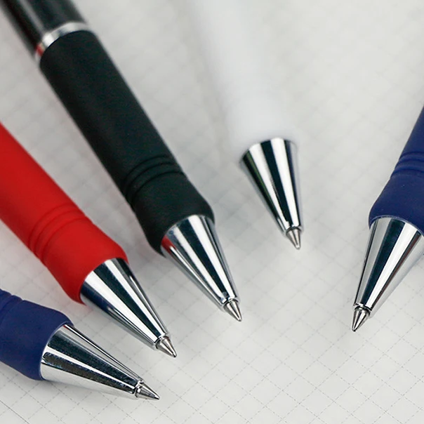 Promotional Luxury Business Office Supplies Metal Gel Ink Pens Retractable Soft Rubber Grip Neutral Pens with Custom Logo.