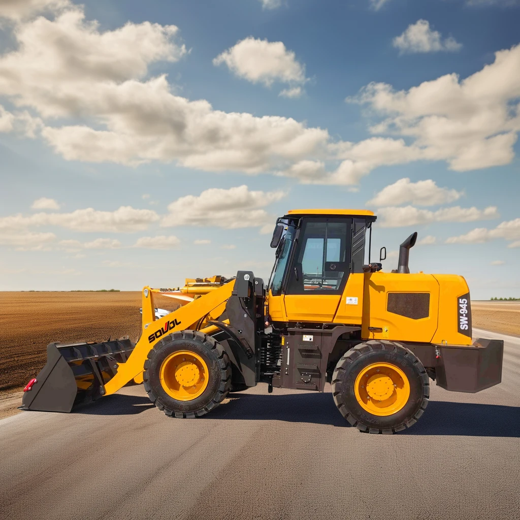 SOVOL 2ton Wheel Loader With cummins 76kw Engine 1.1cbm Bucket and Electric Control Transmission