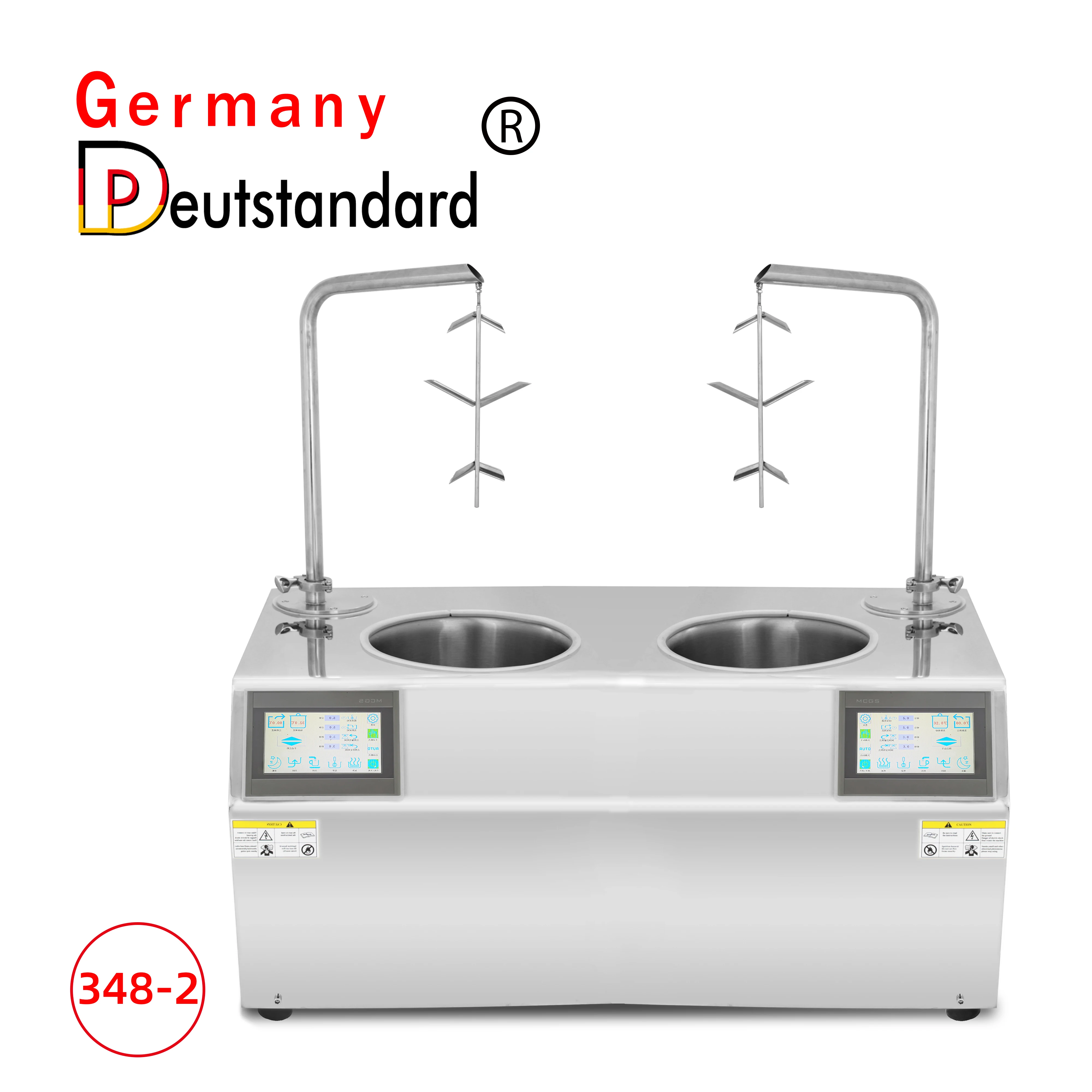 Professional Commercial double tanks electric chocolate melting tempering machine with vibration