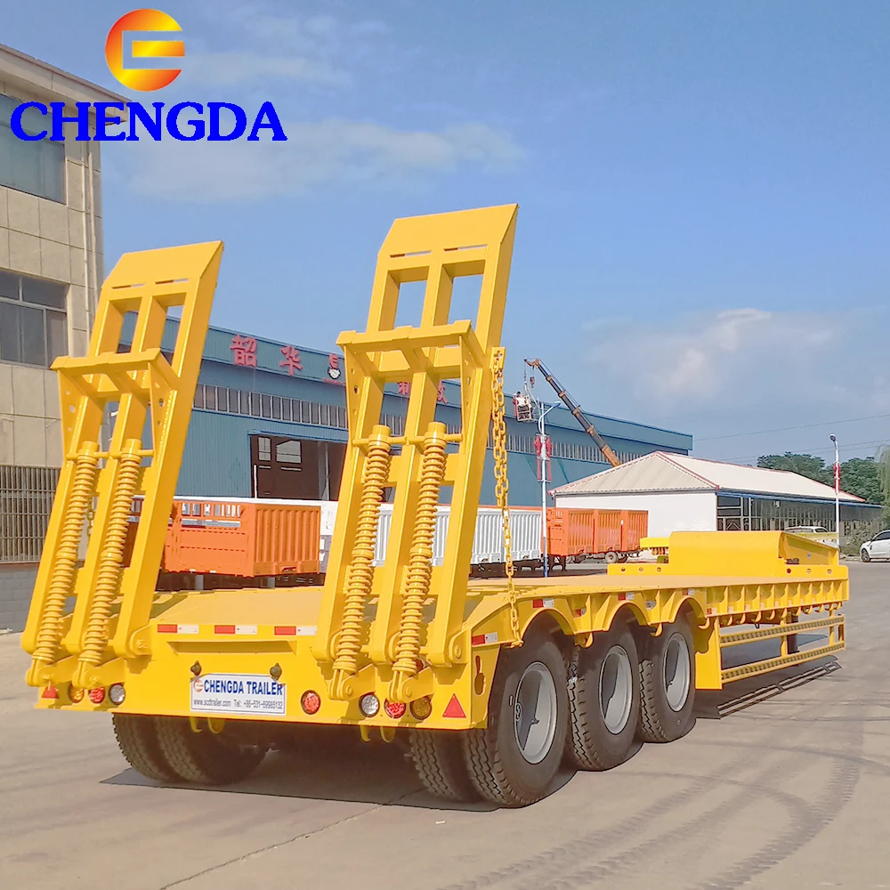 lowboy trailer 4 axles low boy trailler 100t trailers for sale