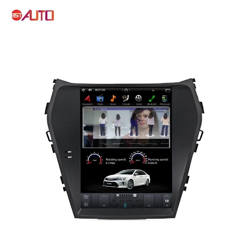 10.4 inch Vertical Screen Android Car DVD Video Player For Hyundai santafe Santa Fe ix45 2013 Car Radio