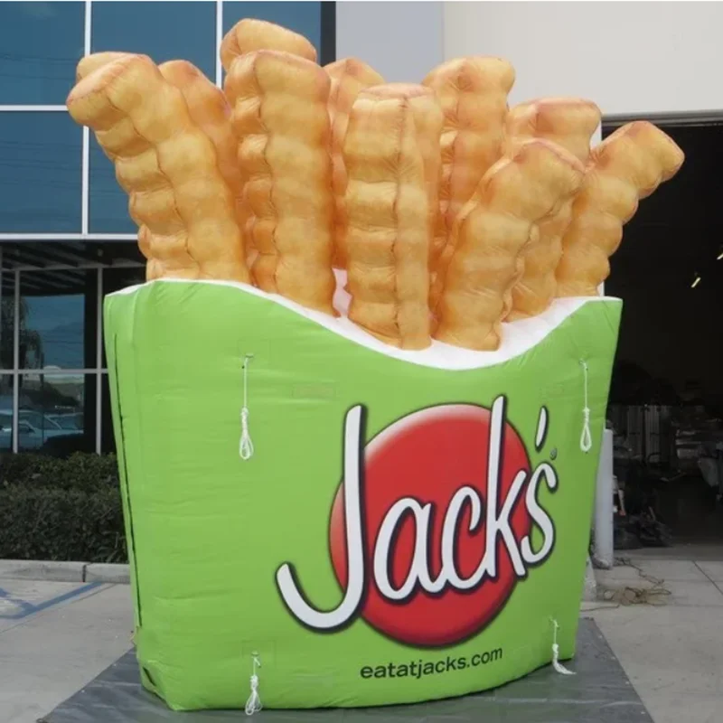 Outdoor Custom Giant Inflatable french fries Models Inflatable Fried Chips for advertising inflatable food models