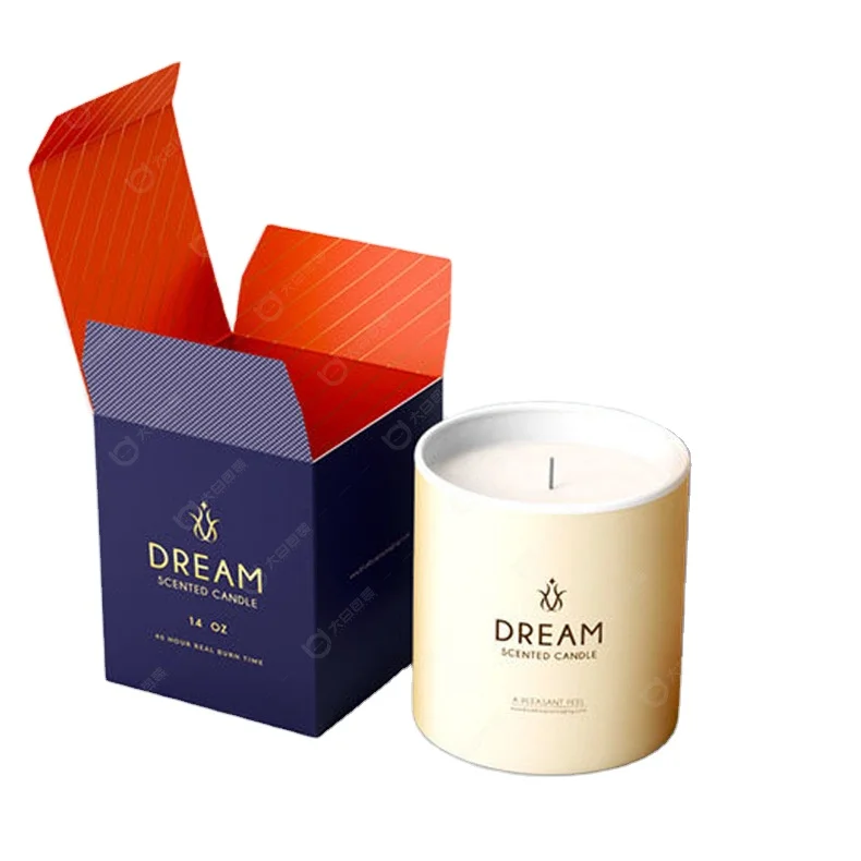 Собственная этикетка, Экологически чистая, роскошная, индивидуальная печать логотипа, пустая двойная коробка для свечей