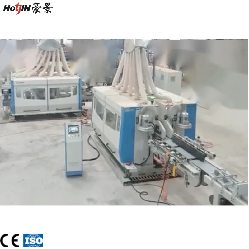 Laminated floor board double-end miller tenoner line in building industry