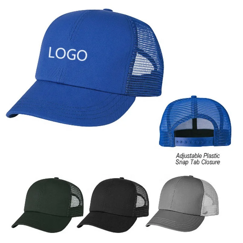 custom men snap back mesh caps foam plain panel trucker hats
