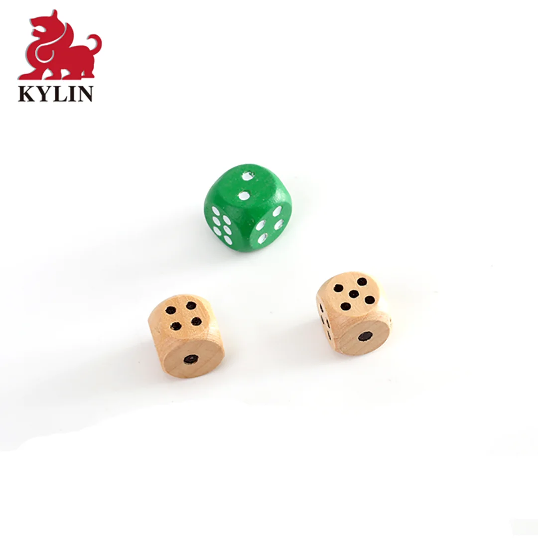 Custom wooden Yard Dice Set - Includes Six 3.5-Inch Dice and Bag