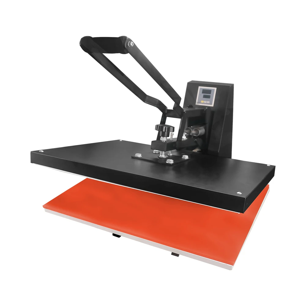 40*60 cm Teflon Flat Aluminum Plate Custom Logo Manual Clothes Heat Transfer Machine For Garment