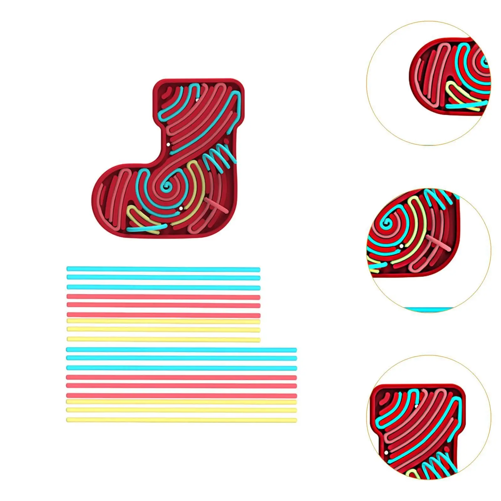 Christmas Calming Stress Anxiety ADHD & Autism Silent No Mess Portable Travel Bag Silicone Fidget Toy Sensory Activity Board