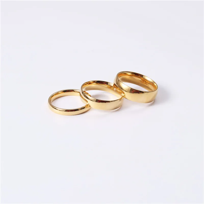 Dropshipping Simple styles stainless steel 18K gold plated fingers rings jewelry women trendy
