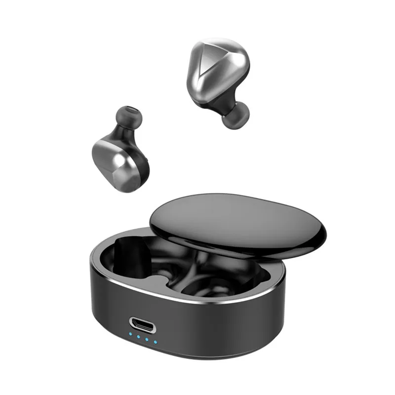 Bluetooth5.0 мини наушники беспроводные стерео спортивные с зарядной коробкой 500