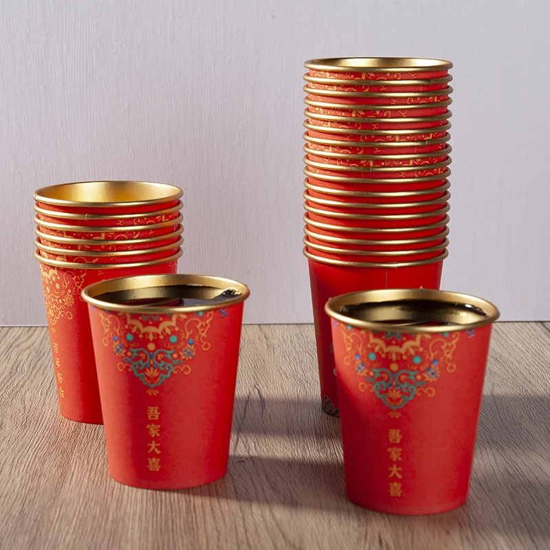 New arrival Aluminum foil gold foil express coffee Paper Cups