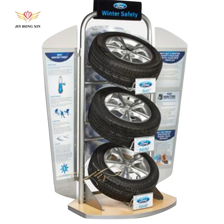 Factory Metal Car Motorcycle Truck Tyres Pallet Stand Stackable Storage Shelf Tire Display Rack