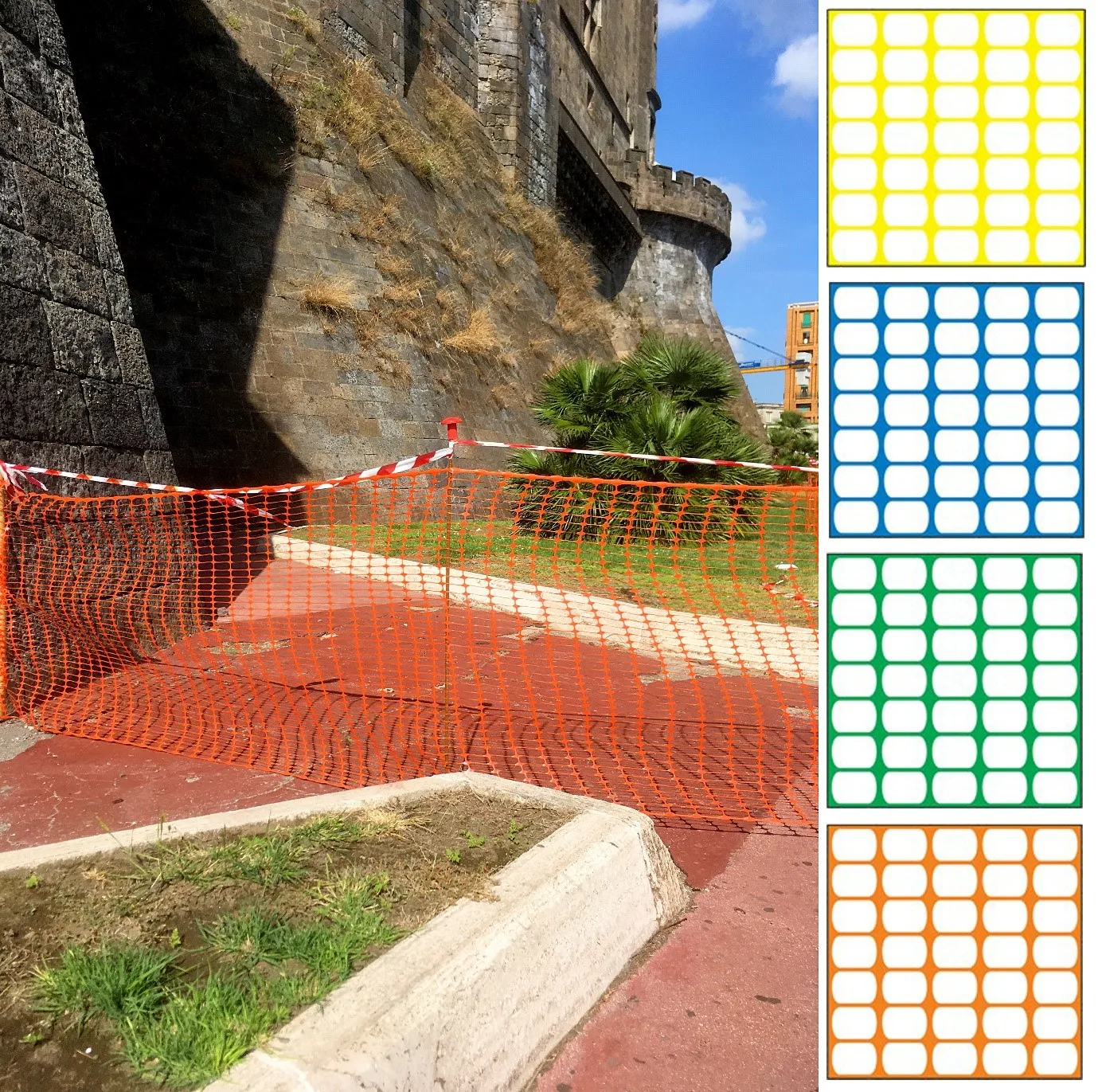 Removable plastic safety barrier fence plastic mesh security fence