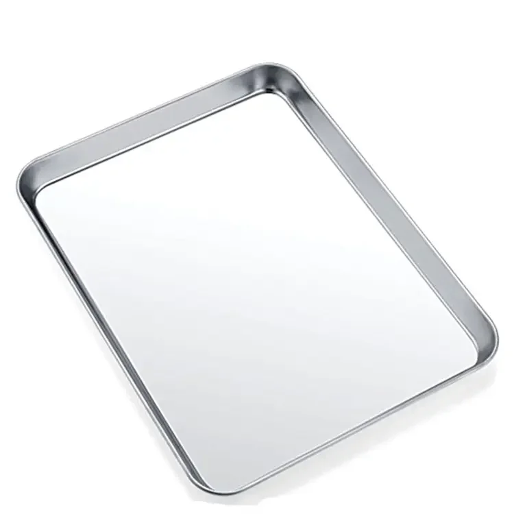 Высокотемпературный и устойчивый к коррозии пищевой нержавеющей стали металлический лоток для Выпечки Противень из нержавеющей стали