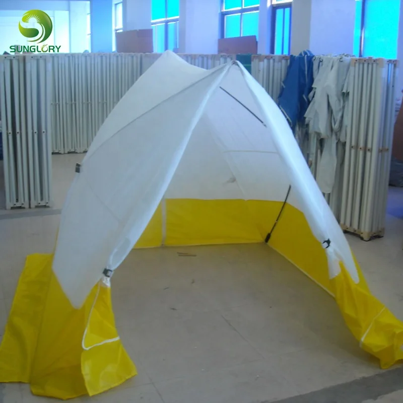 60 seconds outdoor triangle pop up work tent waterproof one-piece trench tent hot-selling fiberglass building working tents