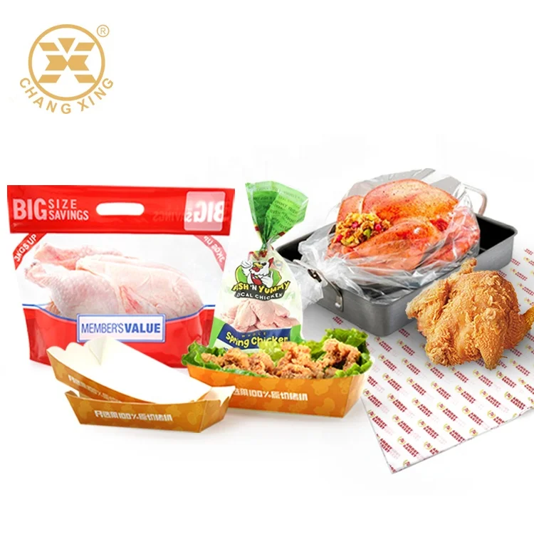 OEM design printing mixed Roast Chicken Baking Bag Packaging Hot Roast Pouch Anti Fog Hot Chicken bags