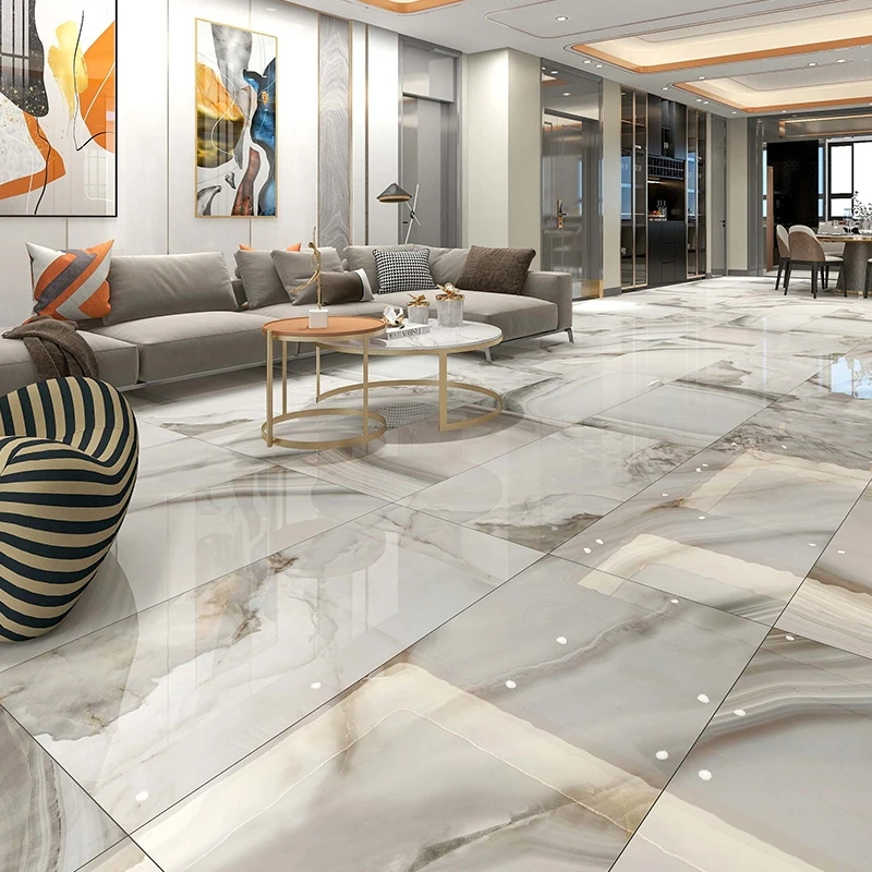 60x60 Porcelanto керамическая полированная фарфоровая мраморная напольная плитка для гостиной