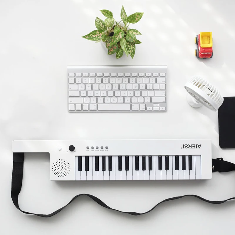 Aiersi бренд 10 демо песни keytar электронный орган Музыкальные инструменты 37 ключей Электрический пианино с ремнем