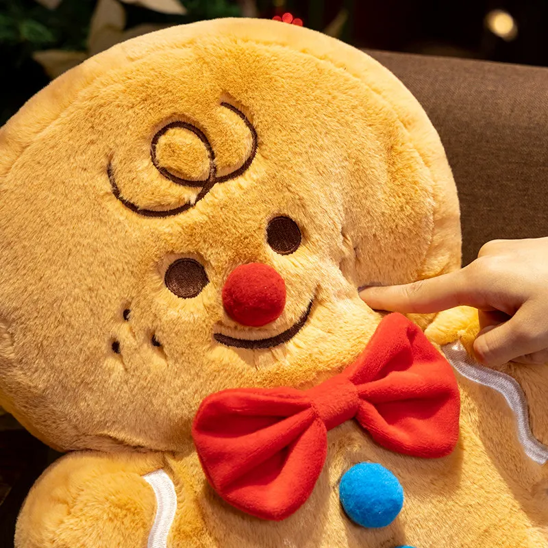 Lovely stuffed rabbit plush doll home decoration soft christmas gingerbread man plush toys for kids gift