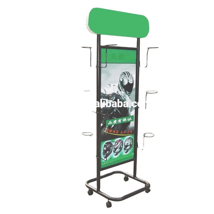 shop pos floor bicycle football helmet display stand,trade show motorcycle helmet display rack