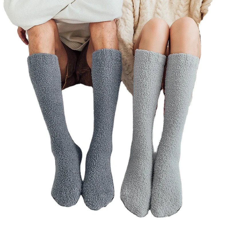 
Fluffy Women Warm Home Sock Fleece Cozy Womens Slipper Fuzzy Knee Socks 