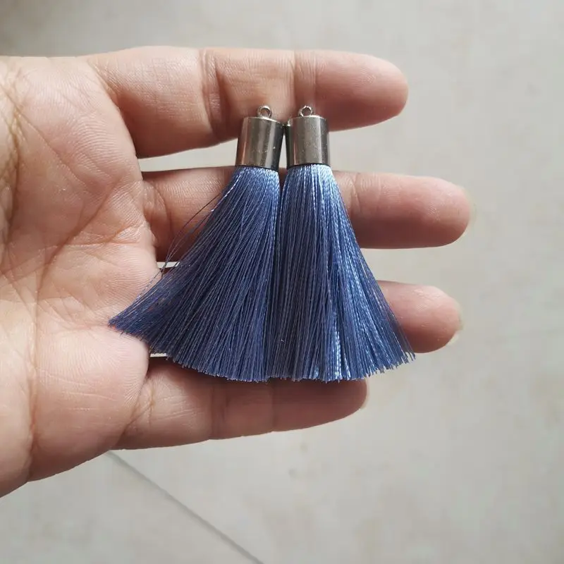 NANA free sample 1000 colors 5cm gold silk  tassels for jewelry, 100% rayon tassel silk