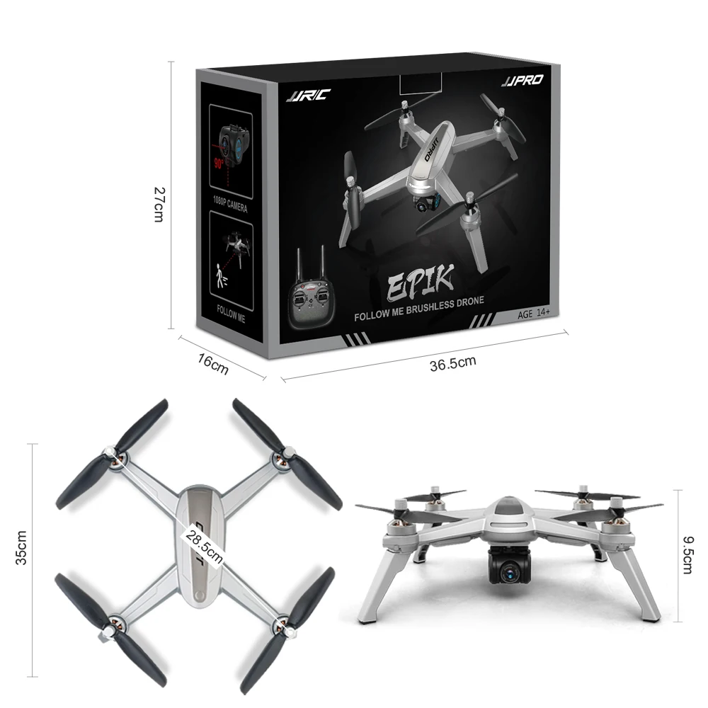 5G Wifi Real-Time Image Transmission Fixed Wing Droness Auto Return Rc Quadcopter Jjrc Jpro X5 Epik Drone