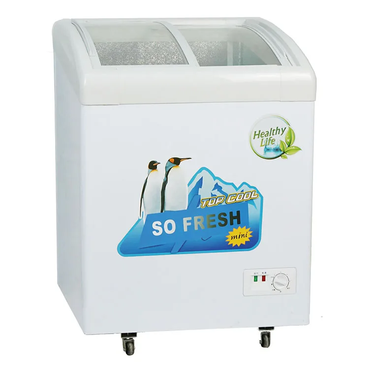 Free shipment to door 2 Baskets single temperator open top refrigerator showcase Commercial ice cream chest freezer