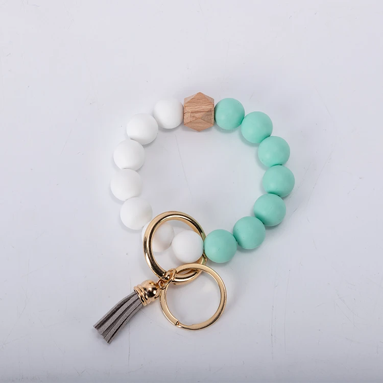 DIANJIN Llavero De Pulsera Custom 2021 силиконовые бусины брелки силиконовый браслет брелок