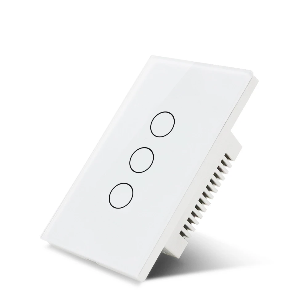 Tuya Smart Home ZigBee/WiFi Touch Switch 1/2/3/4 Gang(Right-angle Glass Series)