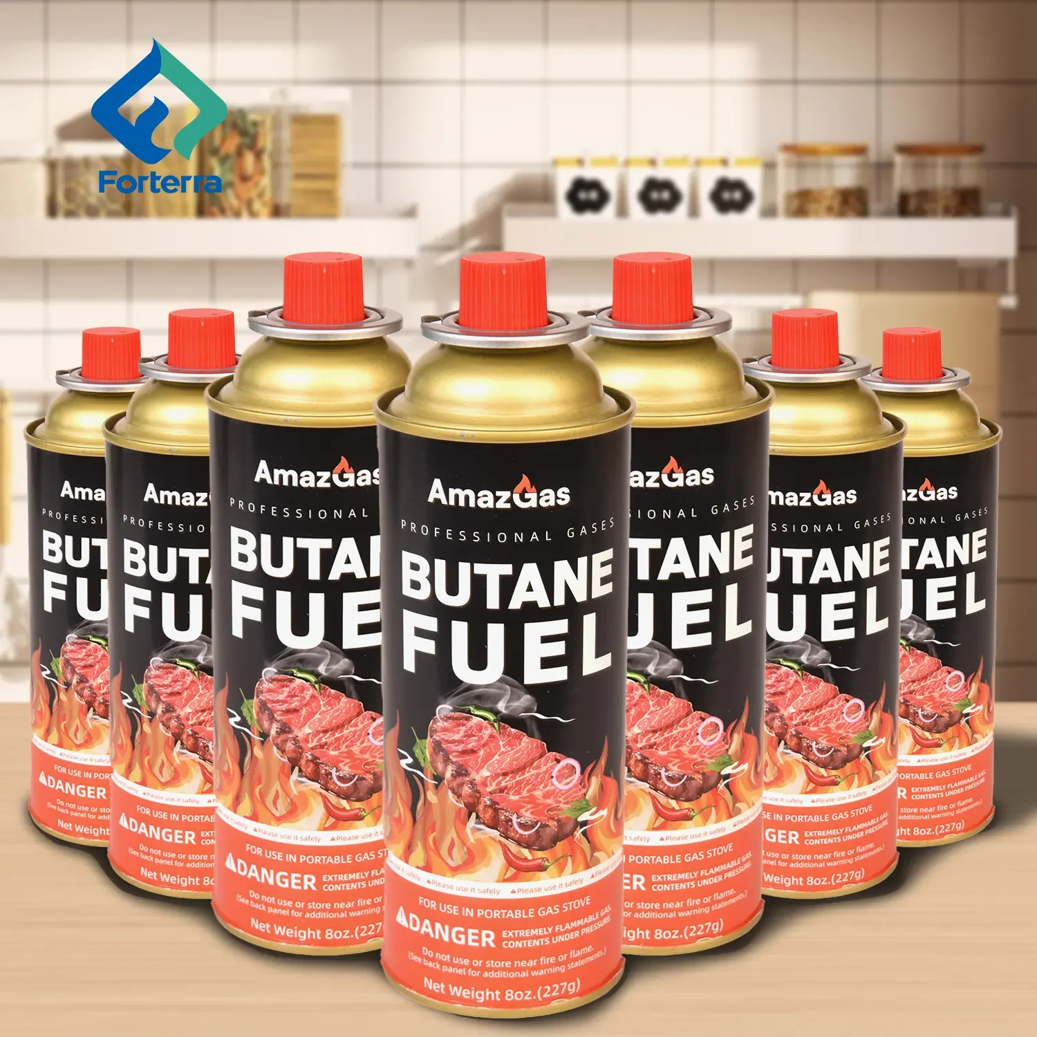 Hot Selling High Purity Good Use Safety Convenient Disposable 220g Butane Gas Cartridge  Cylinders For Barbecue