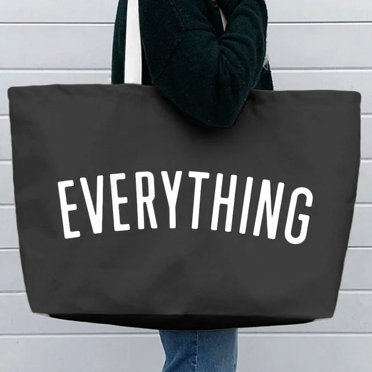 Oversize Canvas Shoulder Bag 16oz Thick Cotton Fabric Canvas Bag